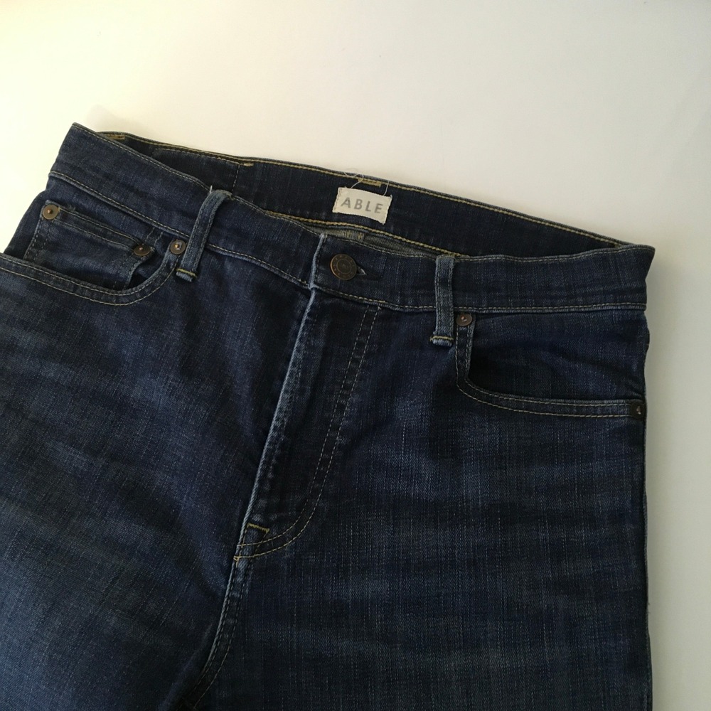 Able High Rise Denim Jeans‎ Women's Size 28 Dark Wash